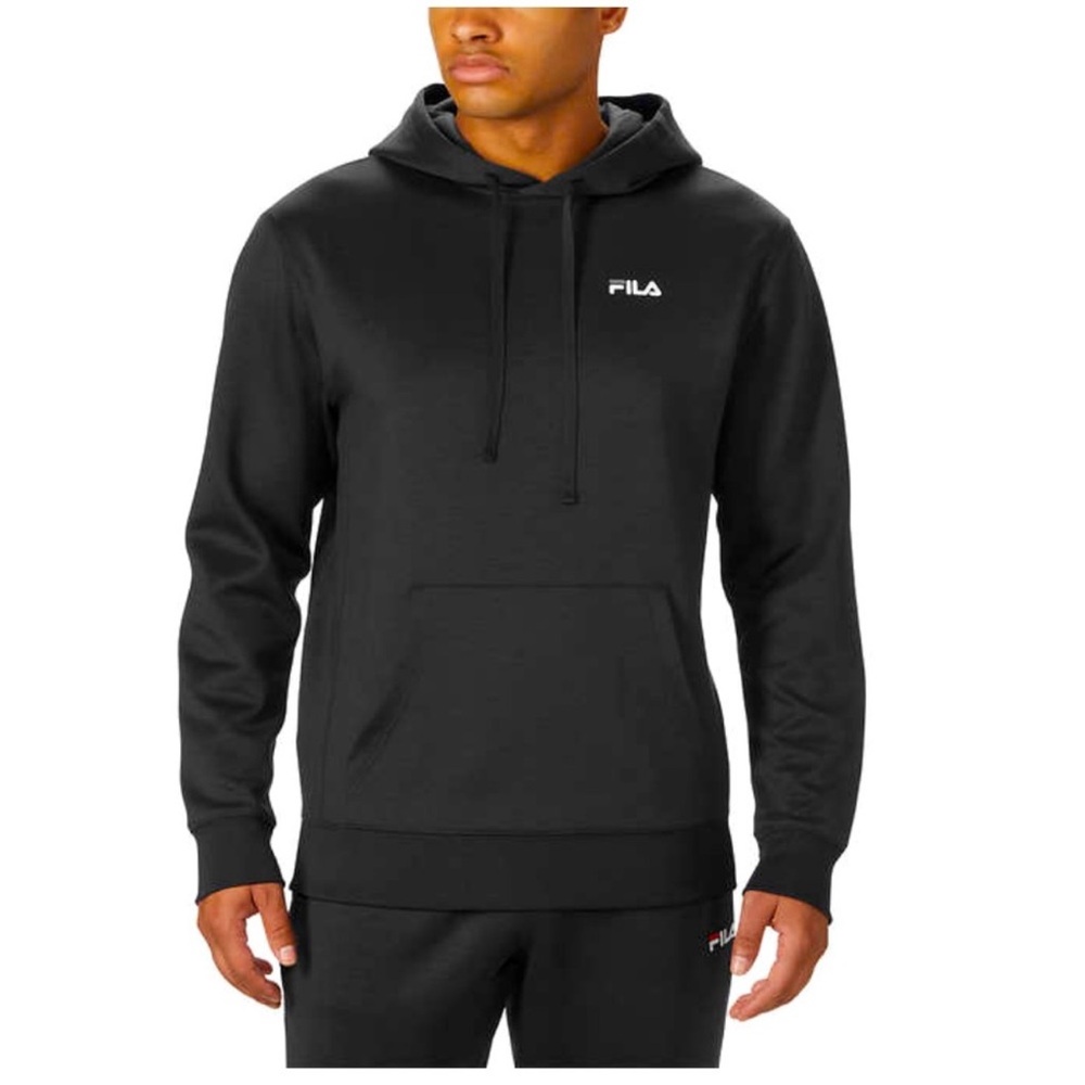 NWT Fila Men Performance Hoodie BLACK - size S sweatshirt comfy cozy activewear